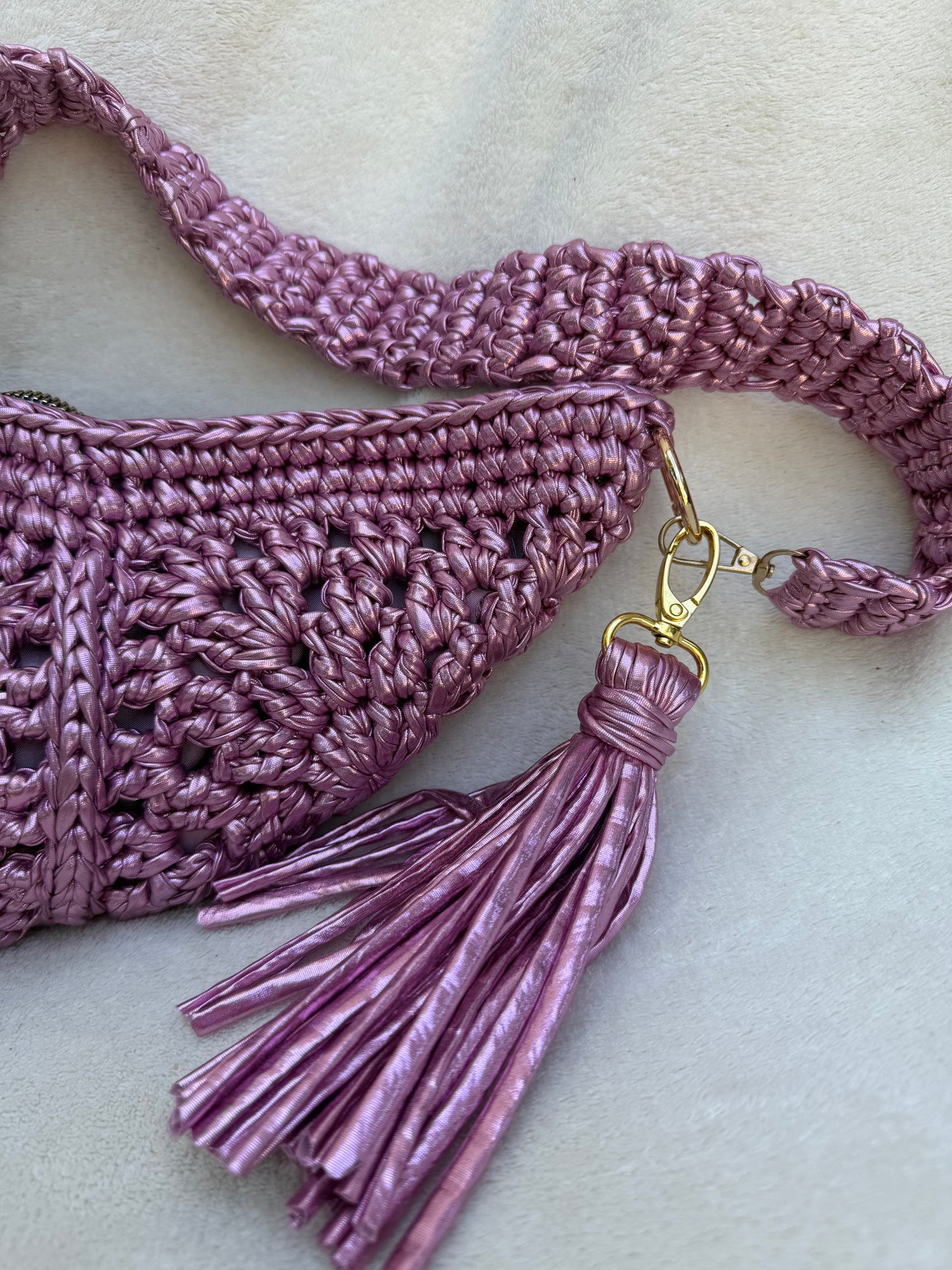 Luna shoulder bag metallic pink