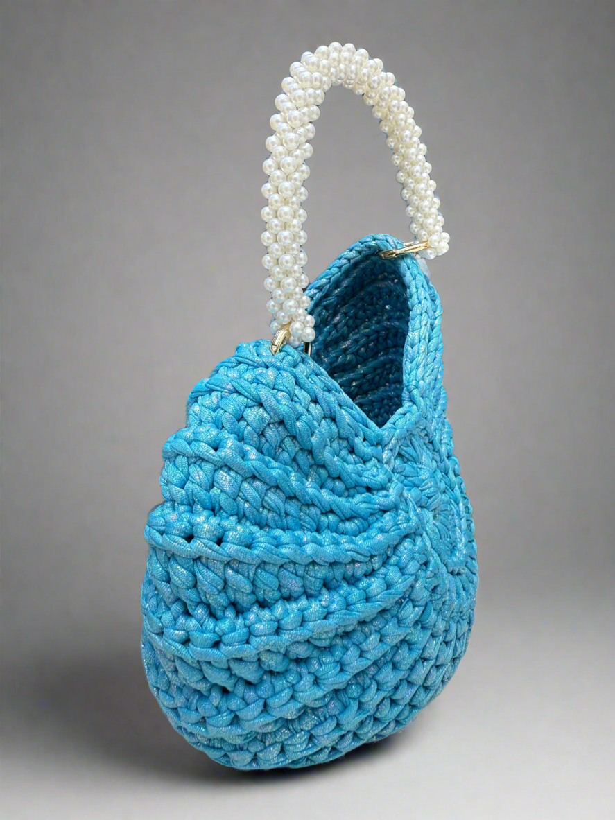 Ariel Sky mermaid blue seashell bag