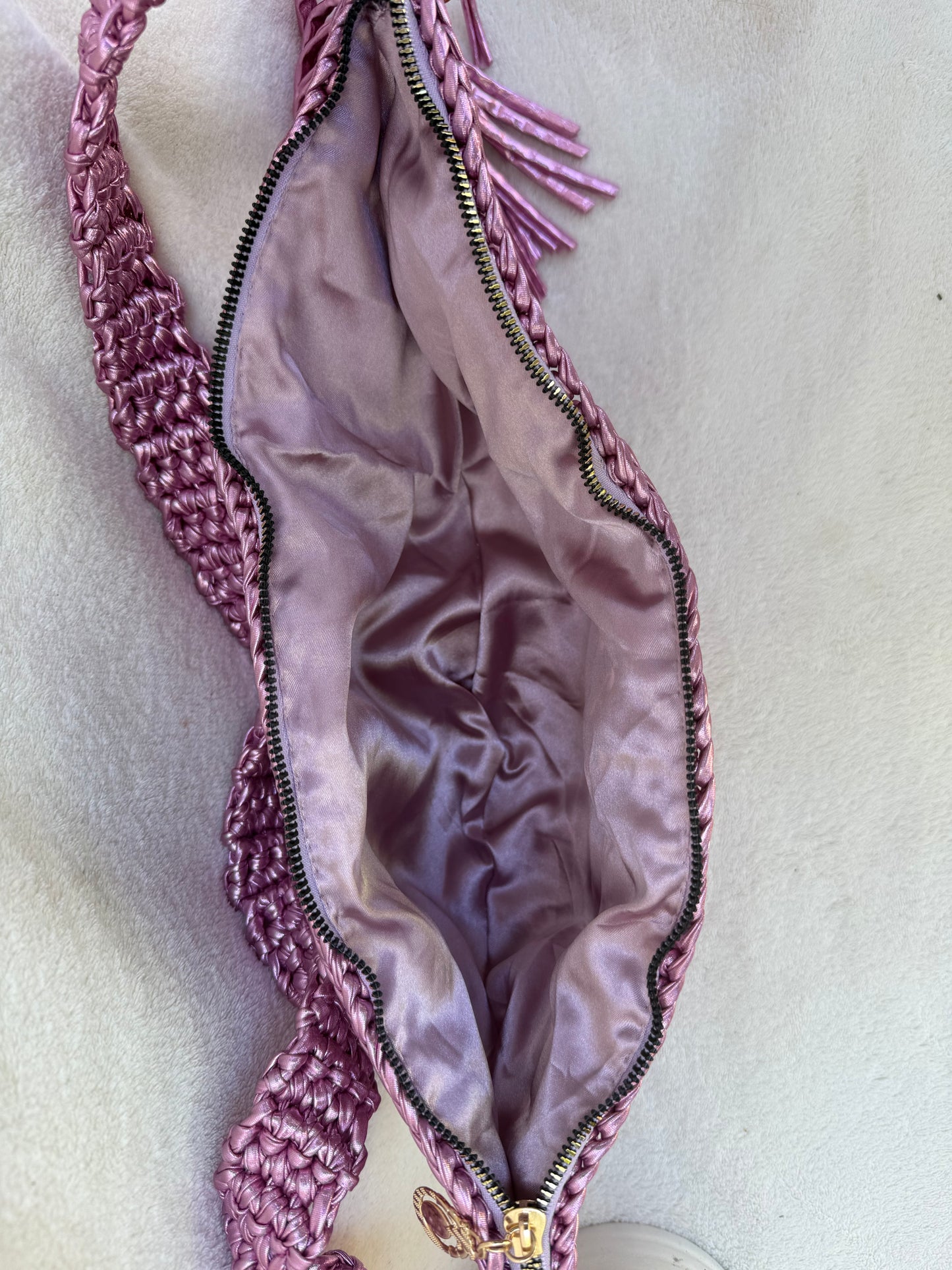 Luna shoulder bag metallic pink