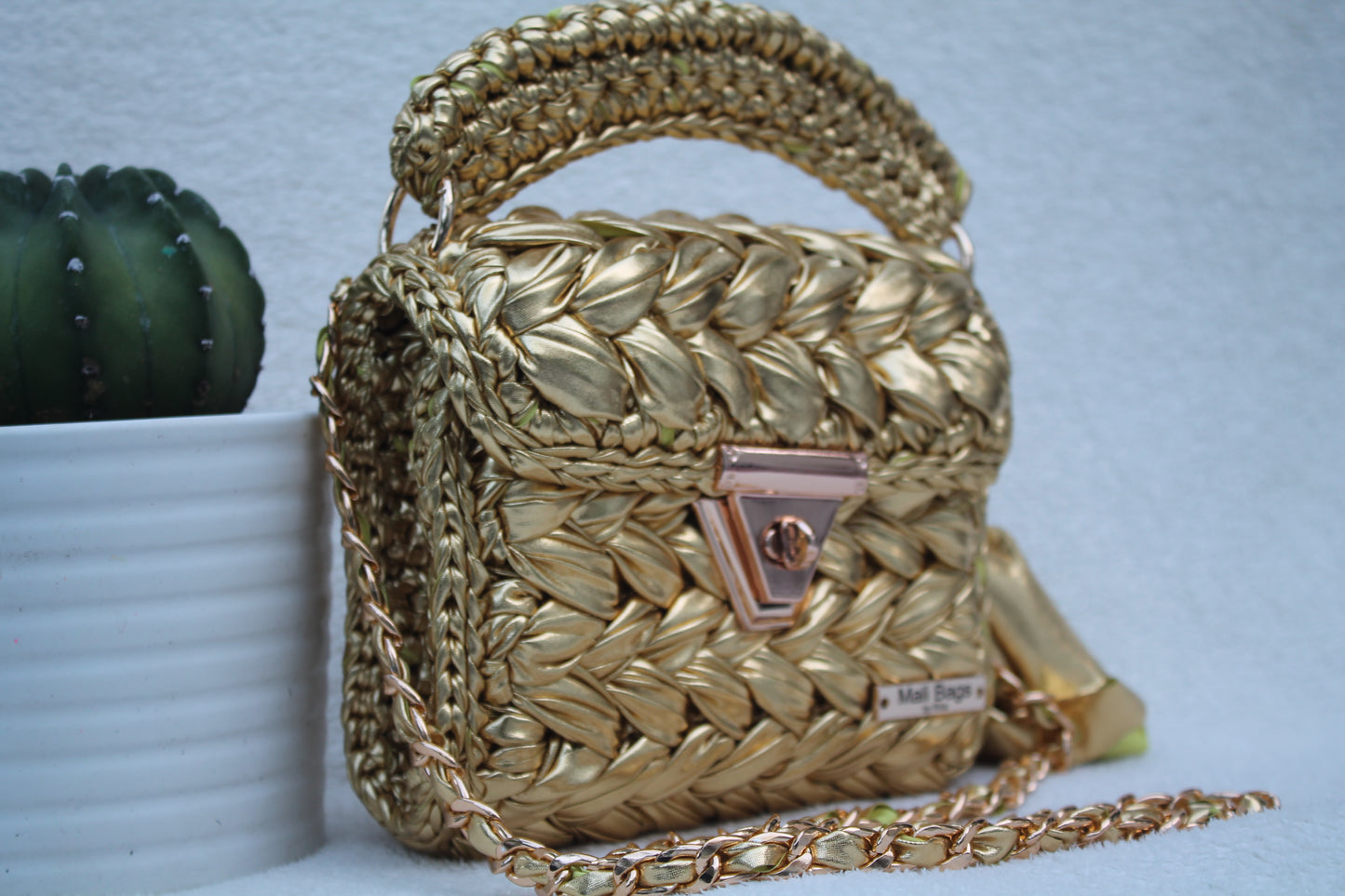 Nica gold metallic bag