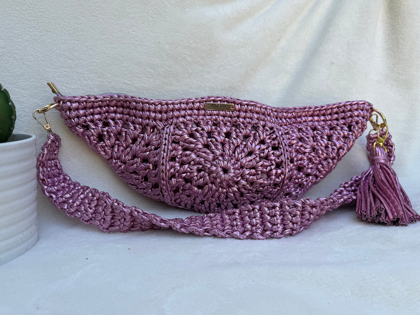 Luna shoulder bag metallic pink