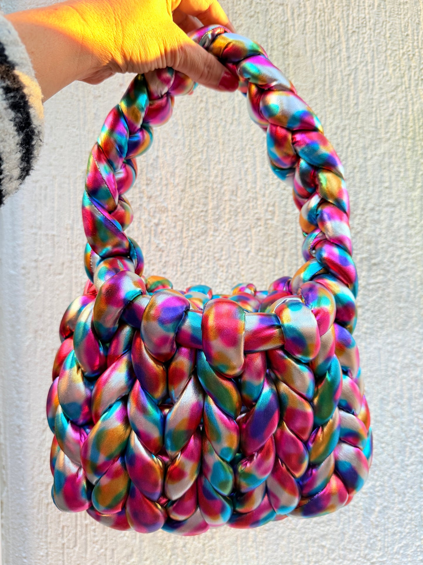 Moochie metallic chunky bag