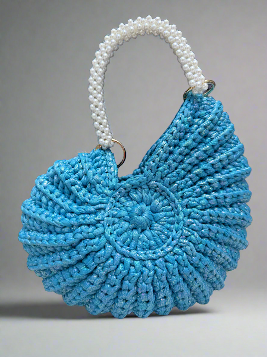 Ariel Sky mermaid blue seashell bag