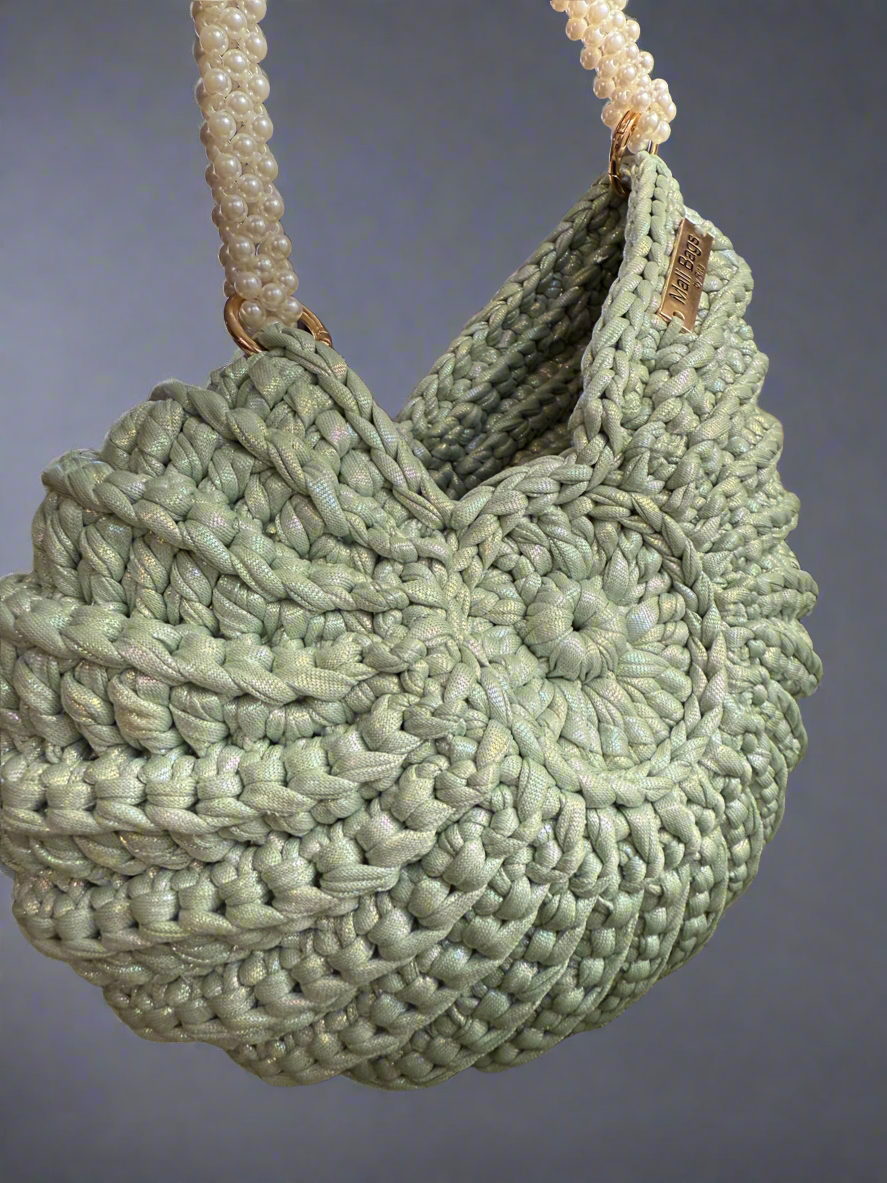 Ariel acqua green mermaid shell bag