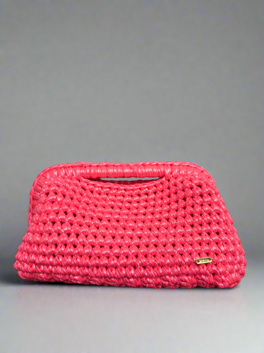 Mina pink Neon clutch premium yarn