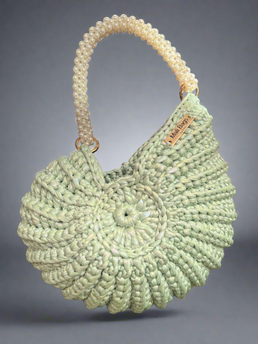 Ariel acqua green mermaid shell bag