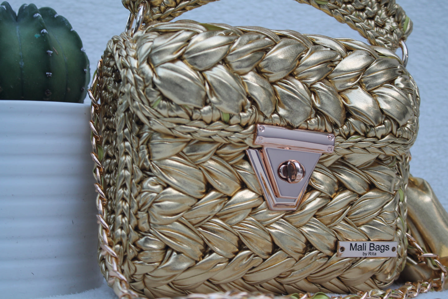 Nica gold metallic bag