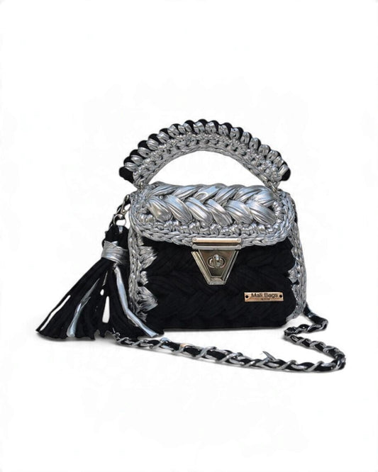 Coco Chic Crochet in Black & Silver
