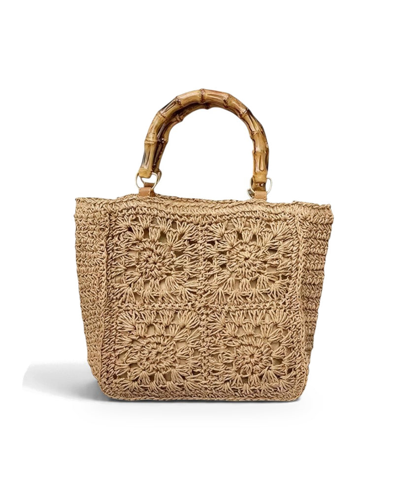 Mini Maree Floral Crochet Beach Bag – handmade by Mali Bags
