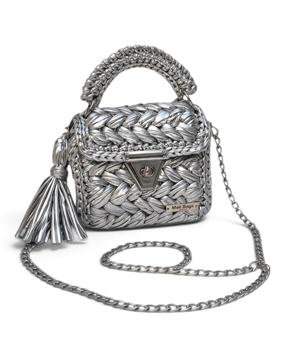 Coco Metallic Crochet in Silver