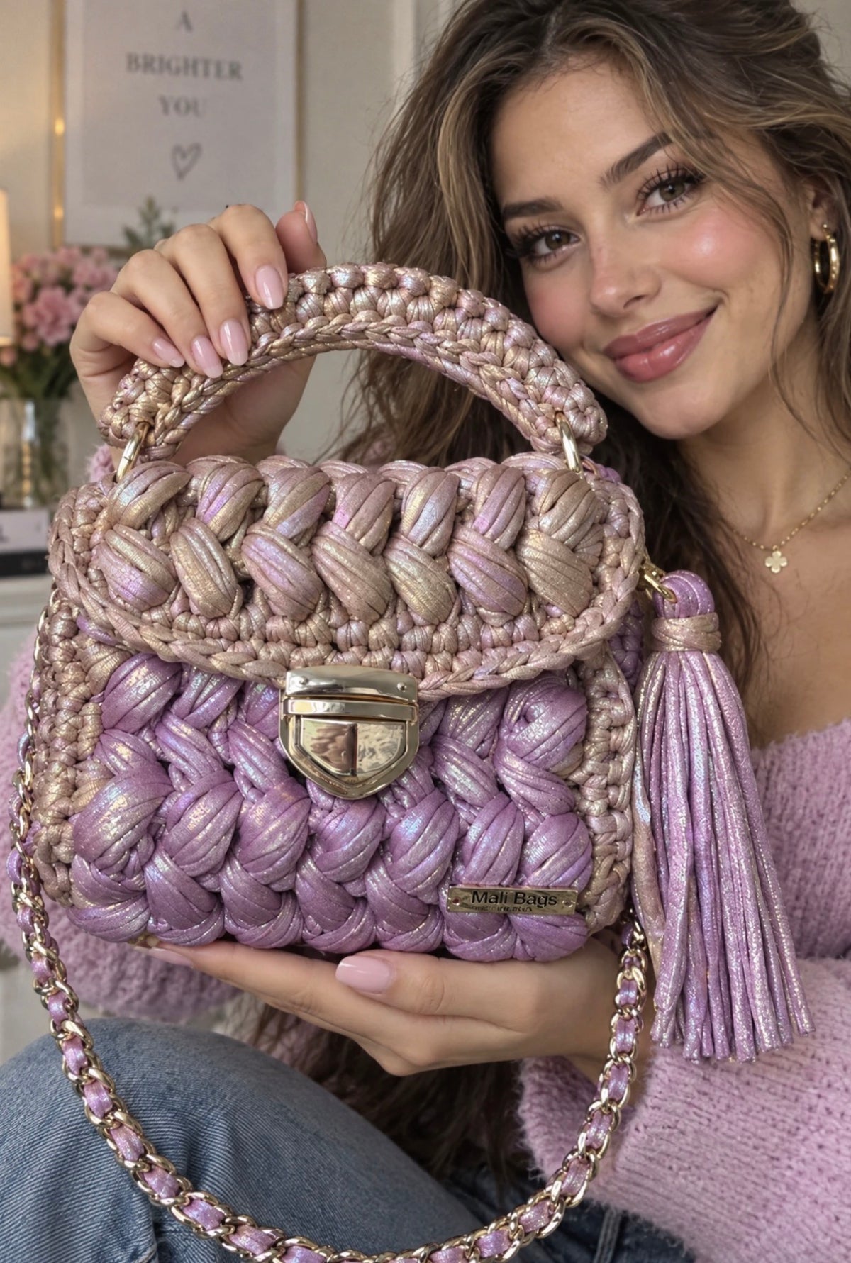 Isla combo mermaid puff bag