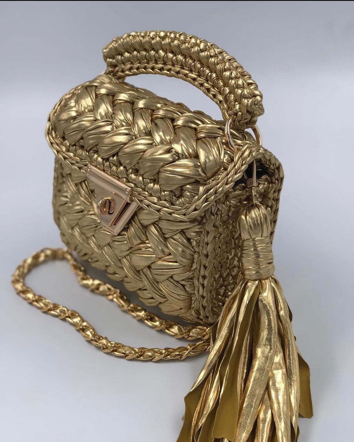 Nica gold metallic bag