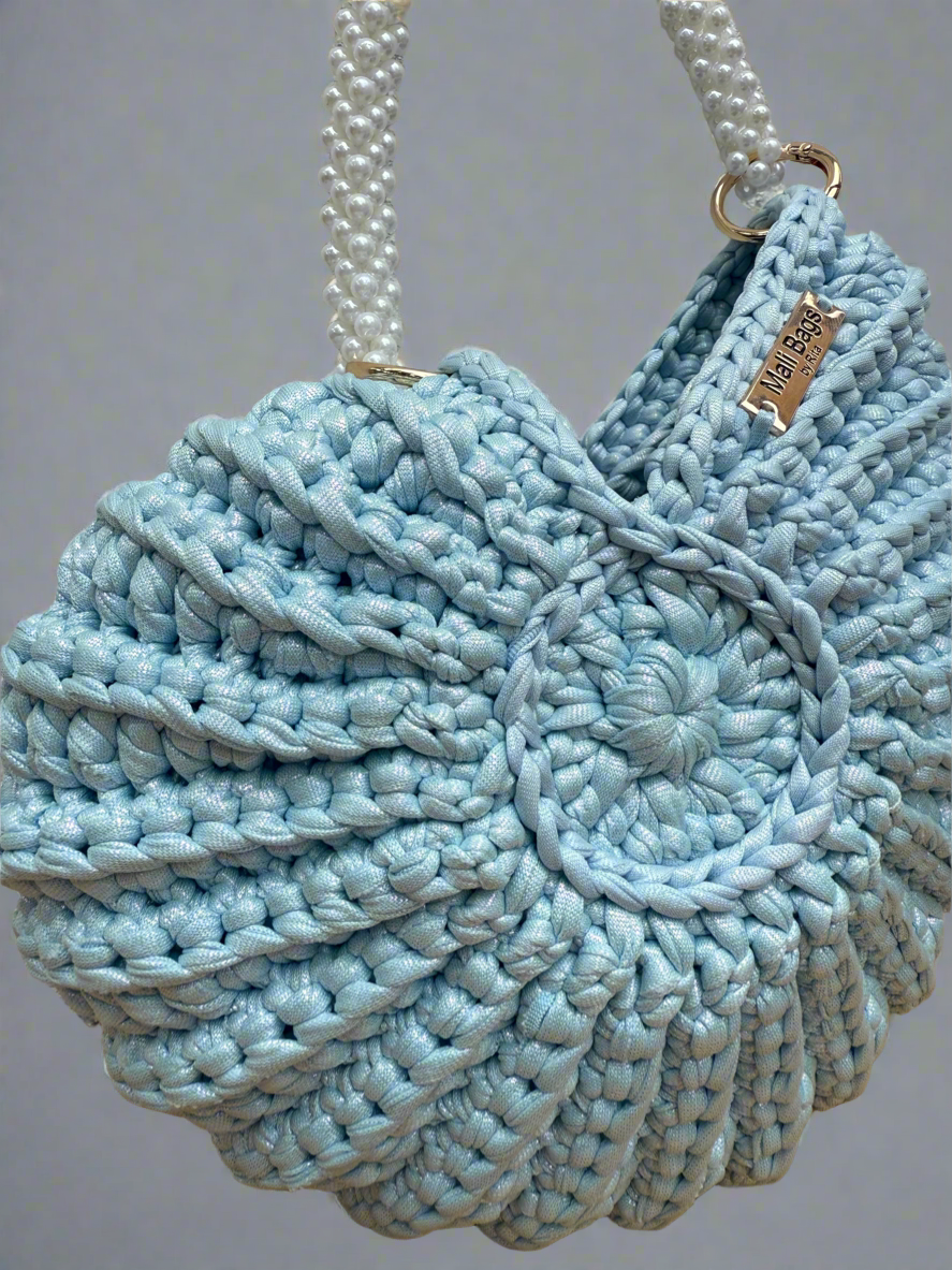 Ariel Round Shell in Light Blue Shimmery-thumbmail-3