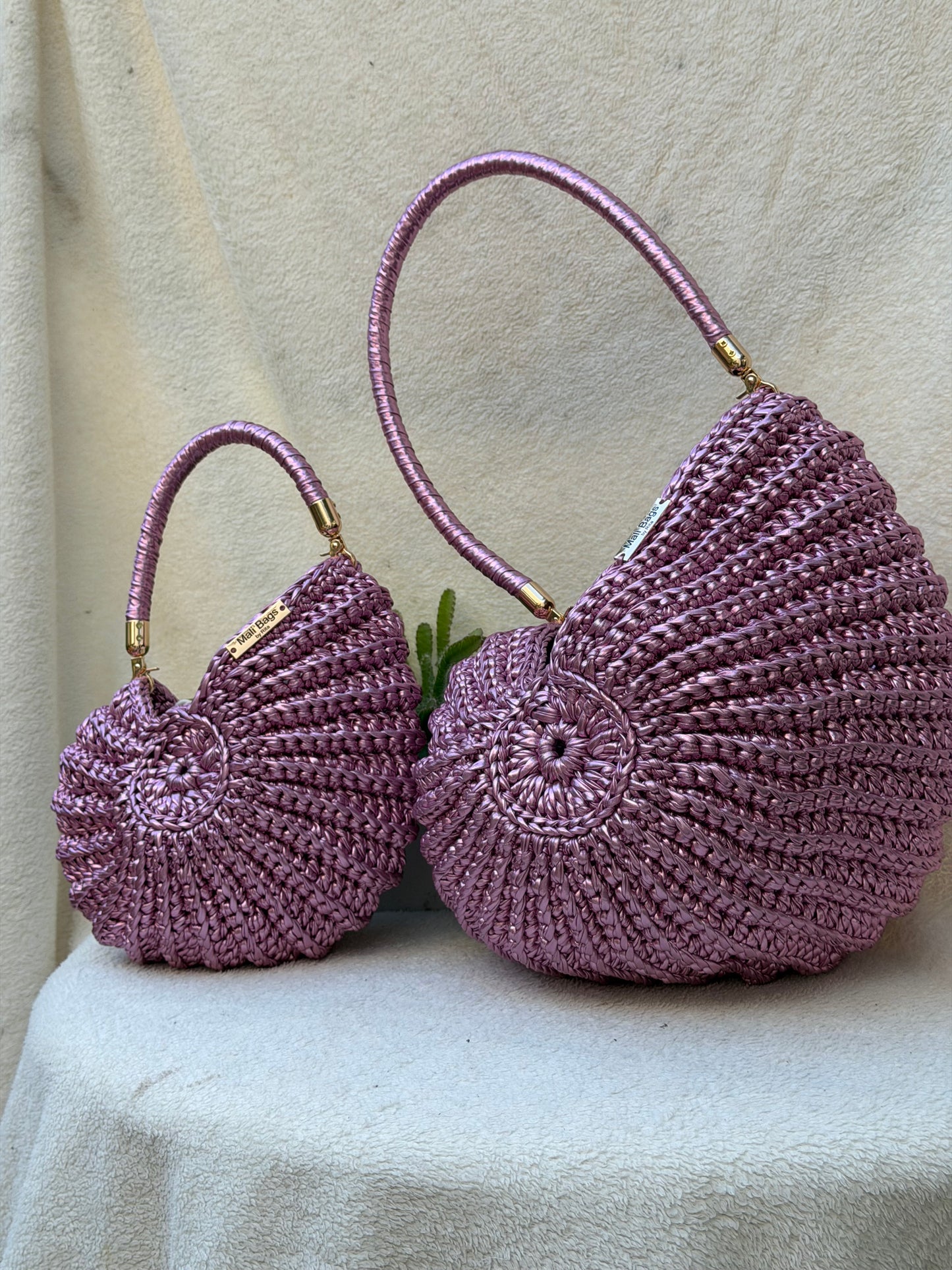 XXL Ariel seashell metallic light Pink