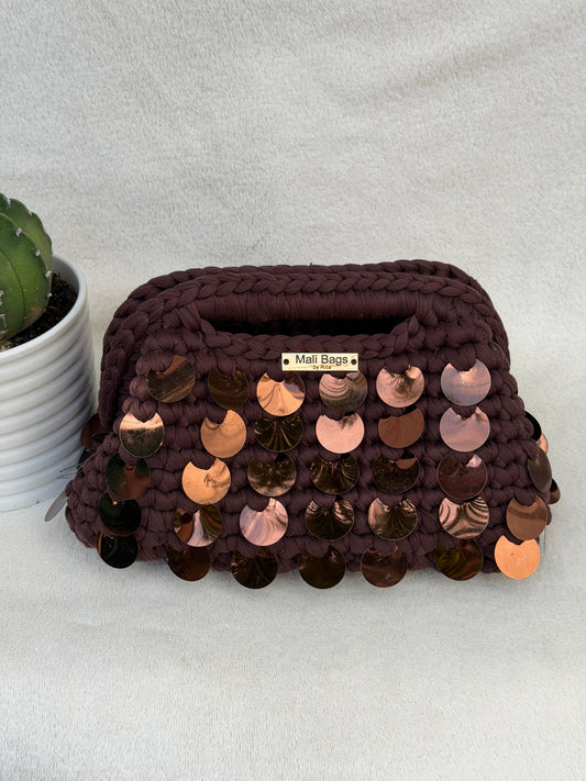 Alba Brown mermaid clutch