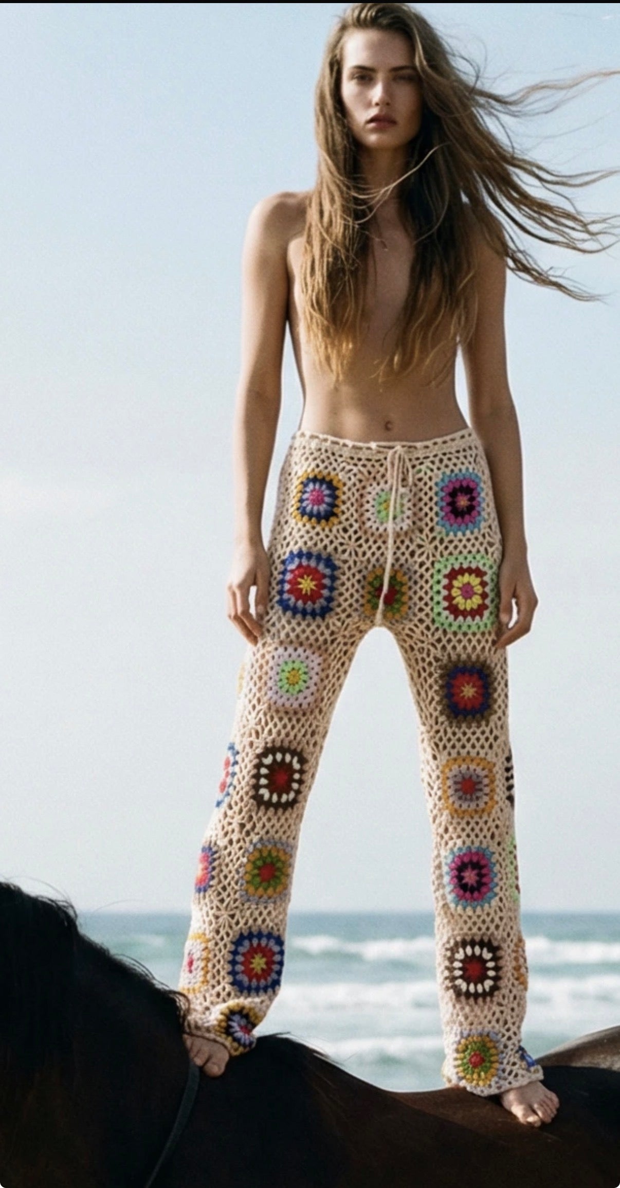Granny square beach Pants
