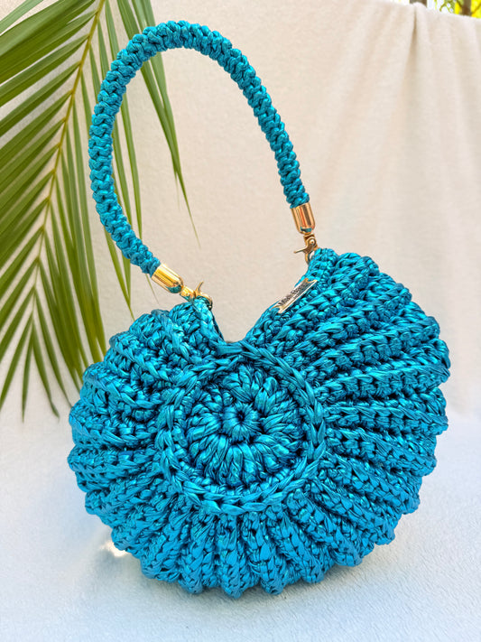 Ariel round shell electric blue premium yarn