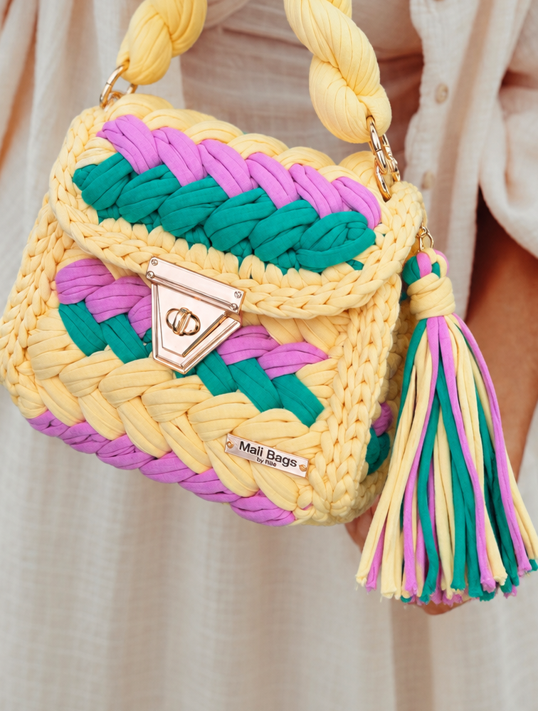 Coco Crochet in Pastel Yellow, Pink and Green