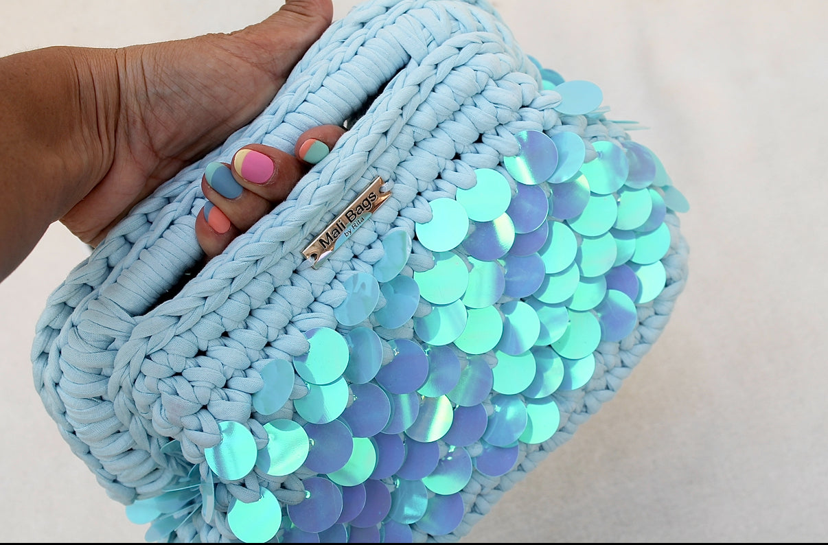 Alba Blue Mermaid Clutch