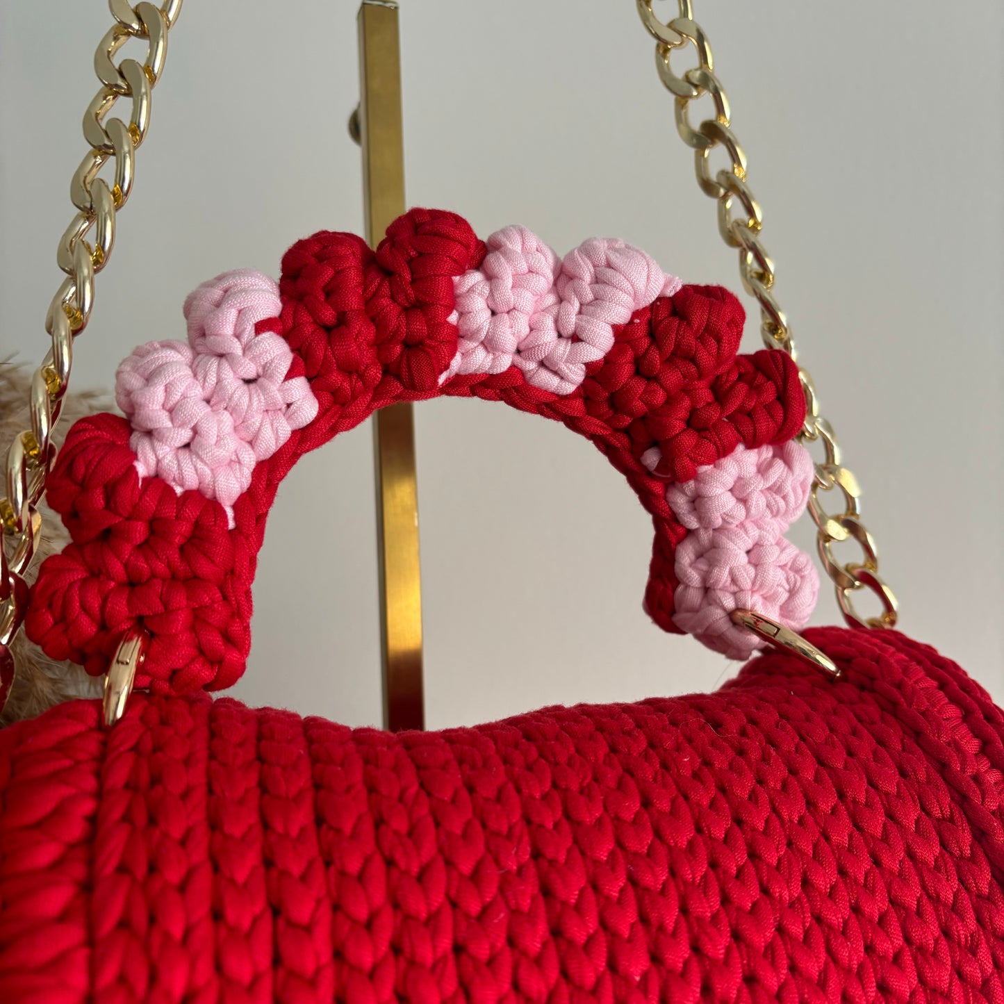 Chloe popcorn pink&red Bag