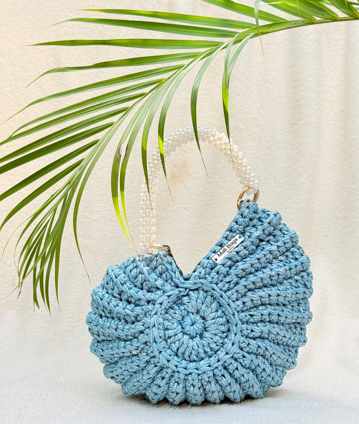 Ariel Round Shell in Iridescent Light Blue-thumbmail-5
