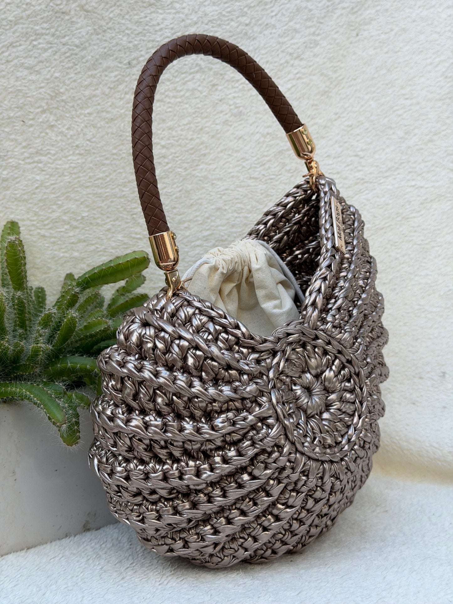 Ariel Seashell metallic champagne