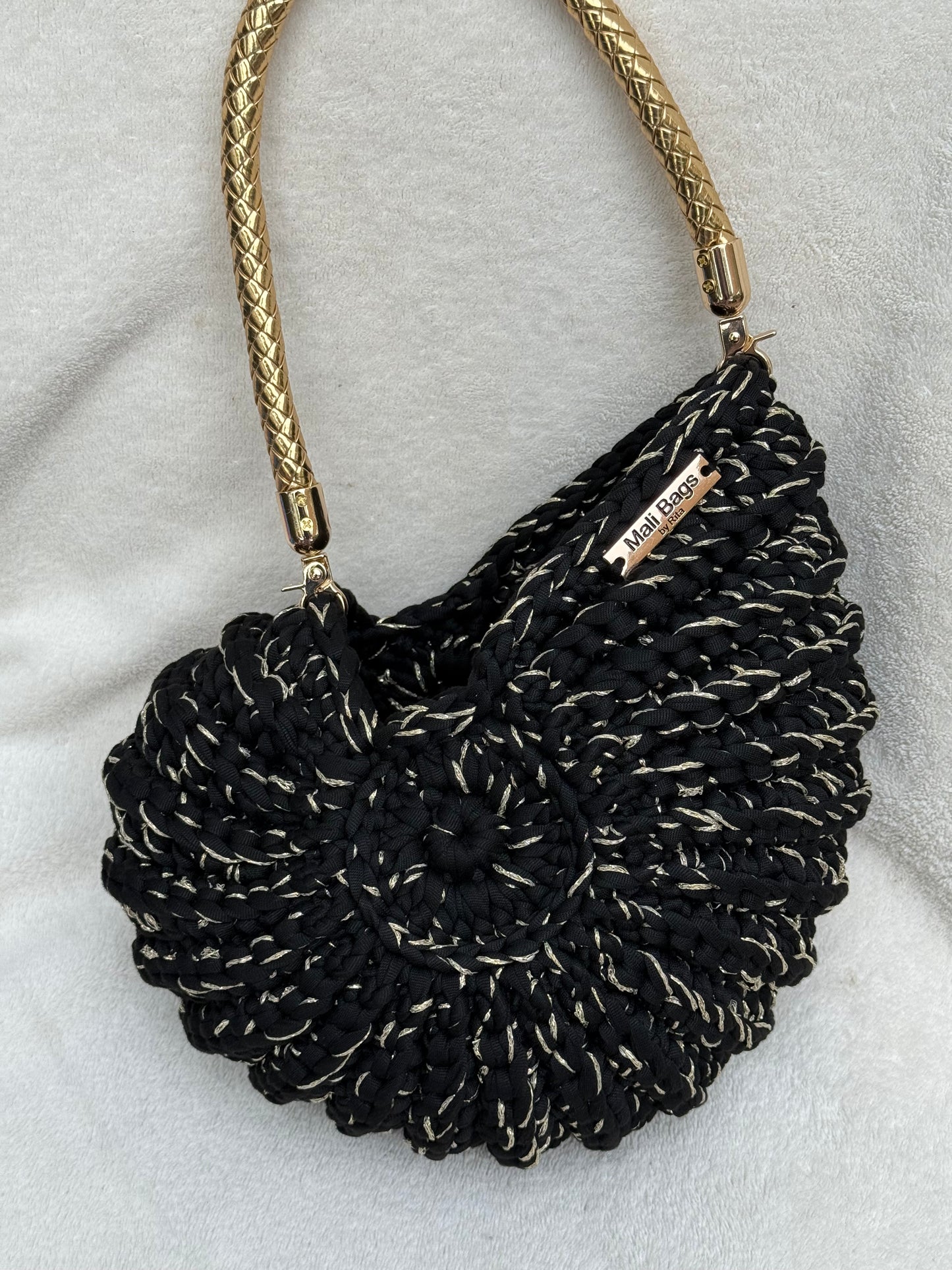Ariel mix black&gold seashell bag