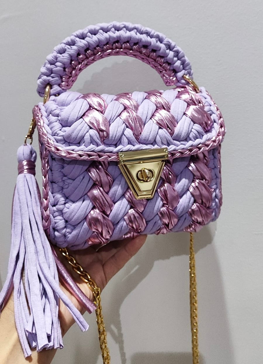 Cuca pastel & metallic puff bag