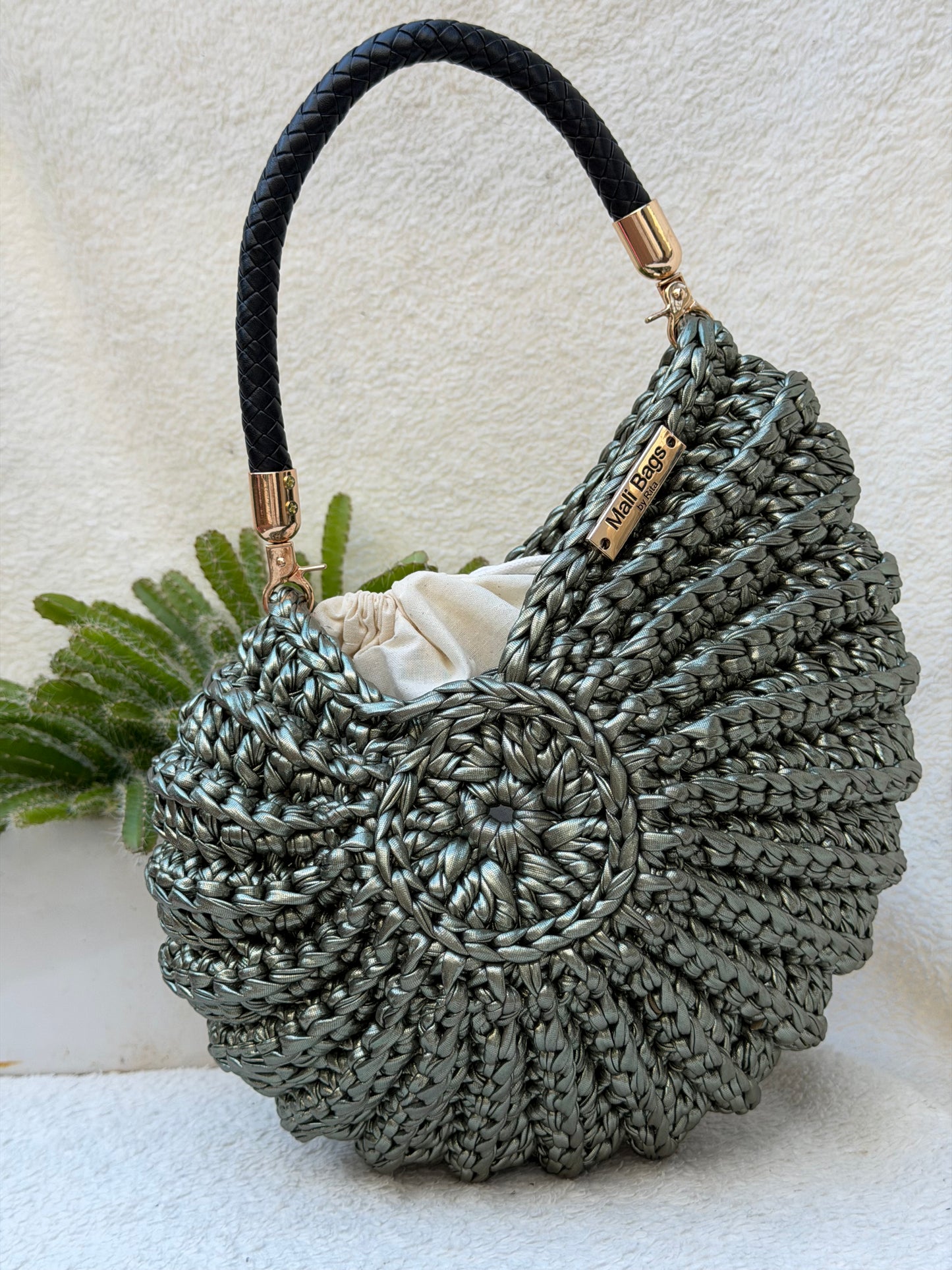 Ariel Seashell metallic Khaki