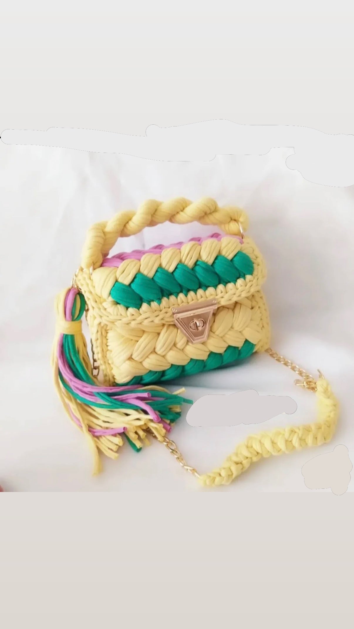 Camila pastel yellow,green and pink
