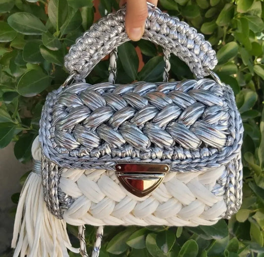 Aurora Silver puff bag