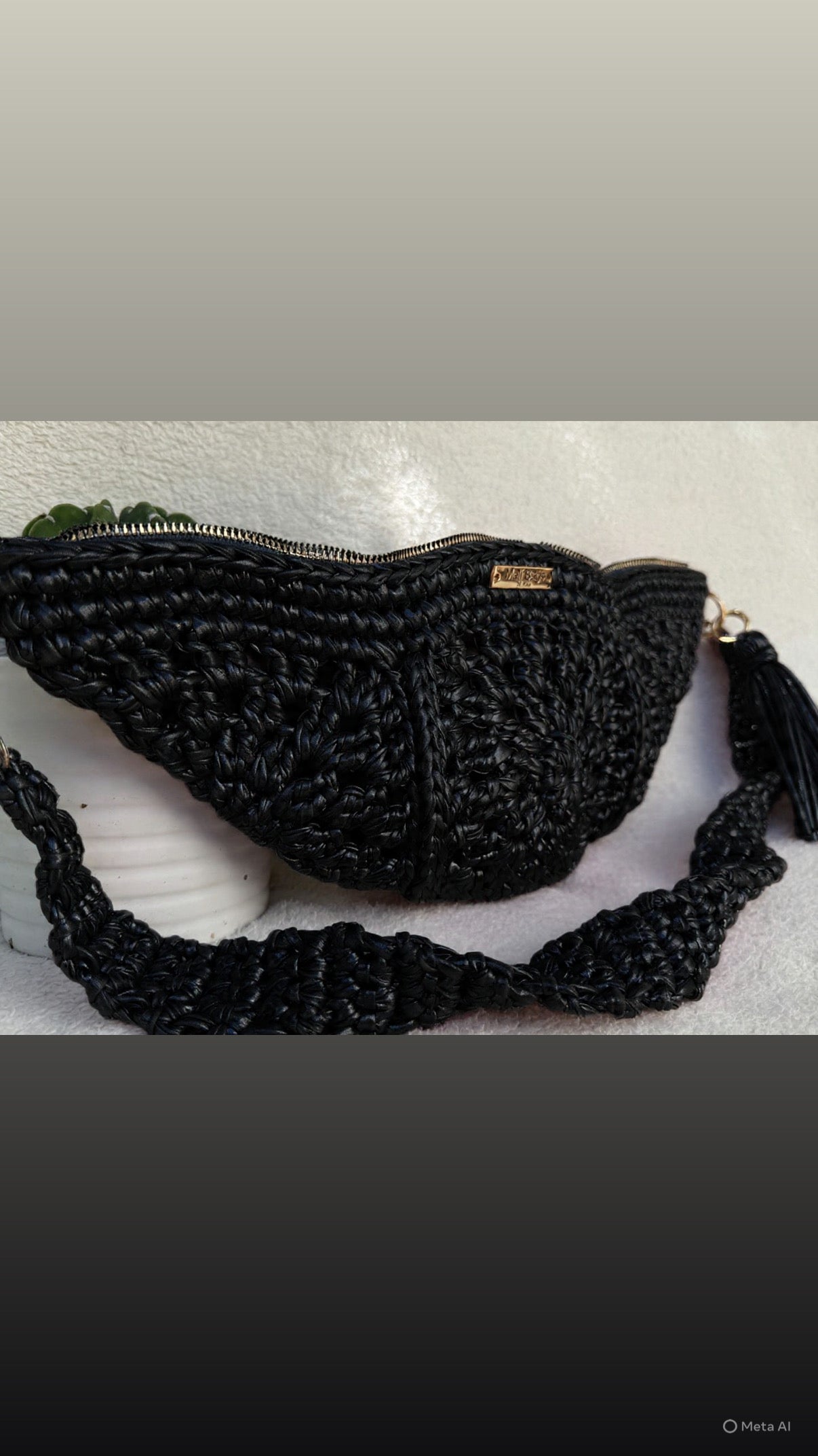 Luna shoulder bag leather black