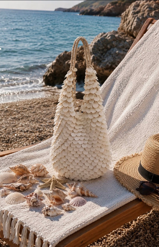Zara Sequins white bag {Limited Edition}