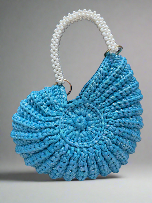 Ariel Sky mermaid blue seashell bag