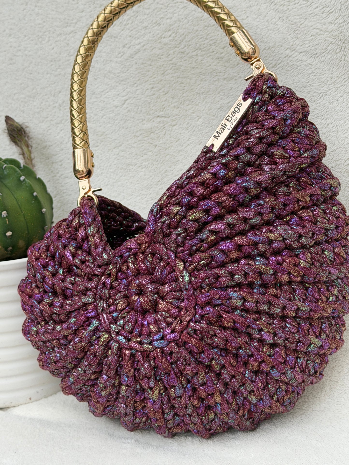 Ariel Burgundy mermaid bag