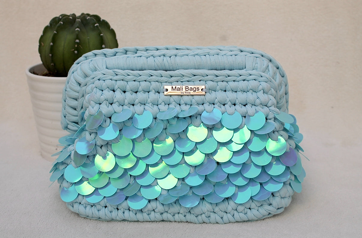Alba Blue Mermaid Clutch
