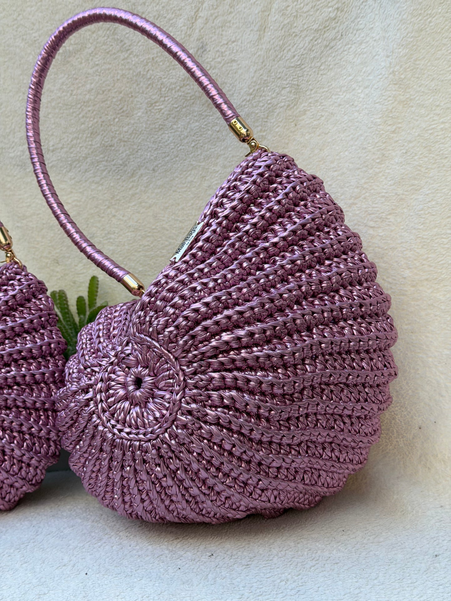 XXL Ariel seashell metallic light Pink