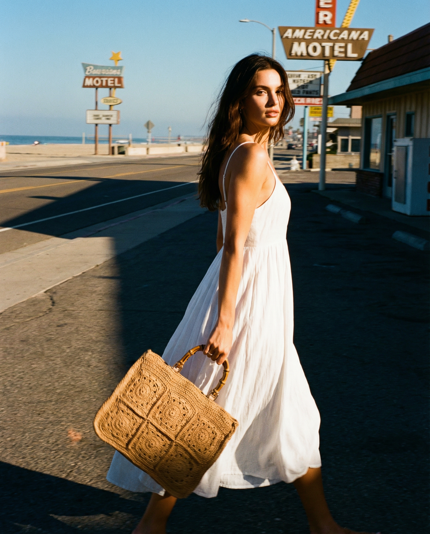 Maree caramel beach bag