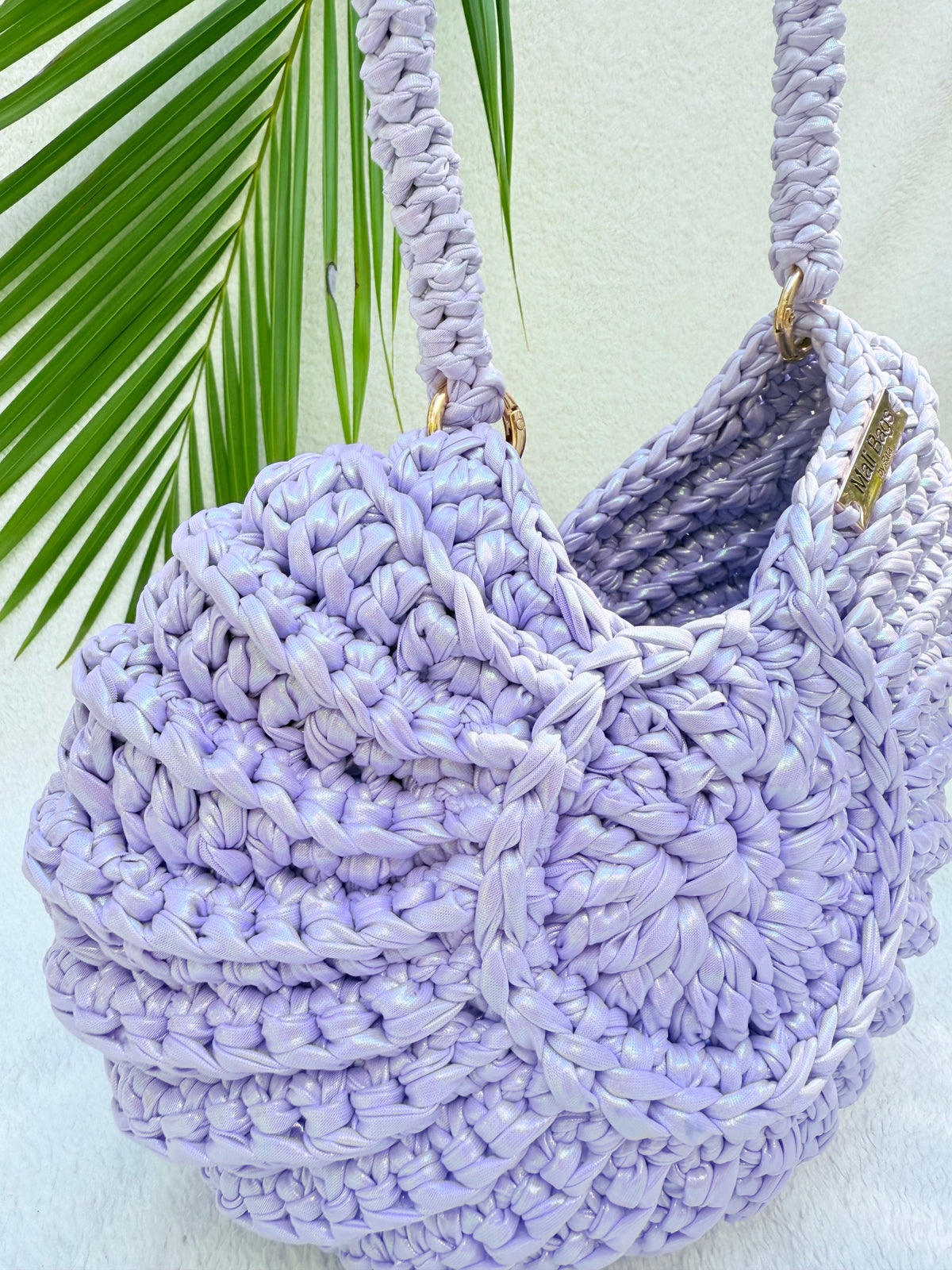 Ariel Round Shell in Faux Leather Lilac-thumbmail-4