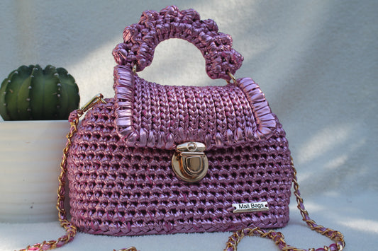 Chloe popcorn metallic pink