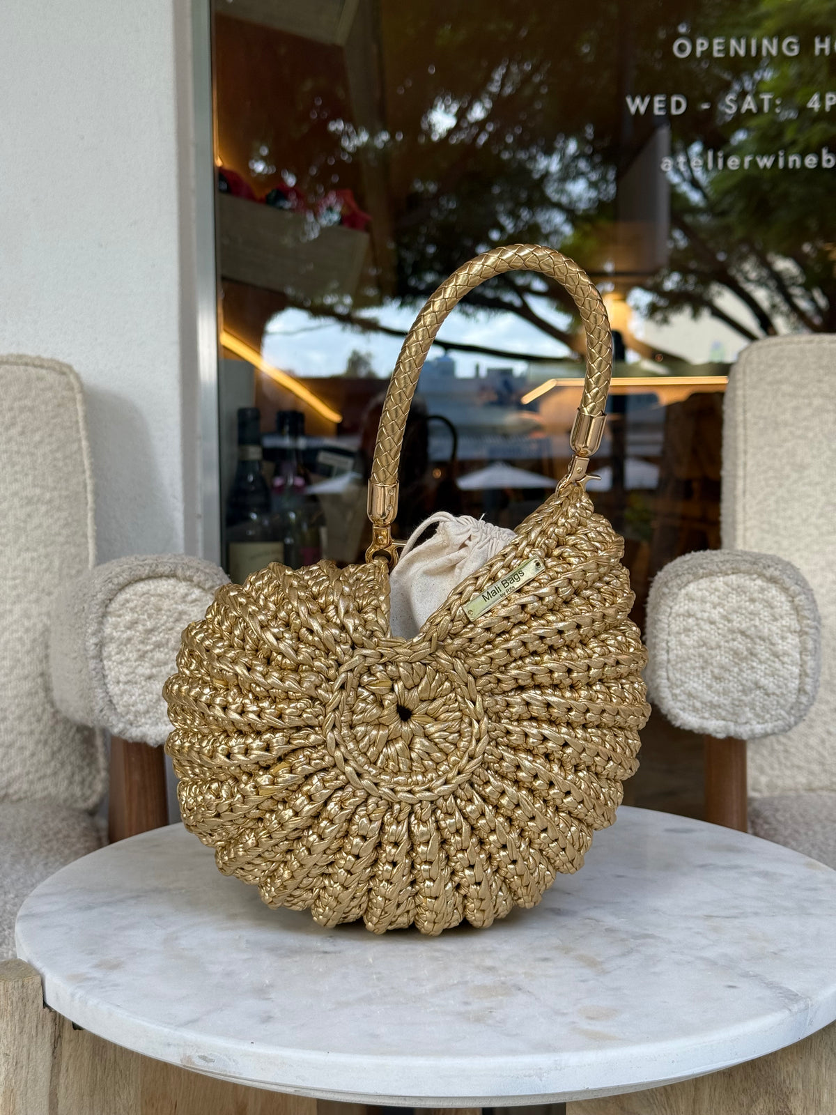 Ariel Round Shell in Gold-thumbmail-3