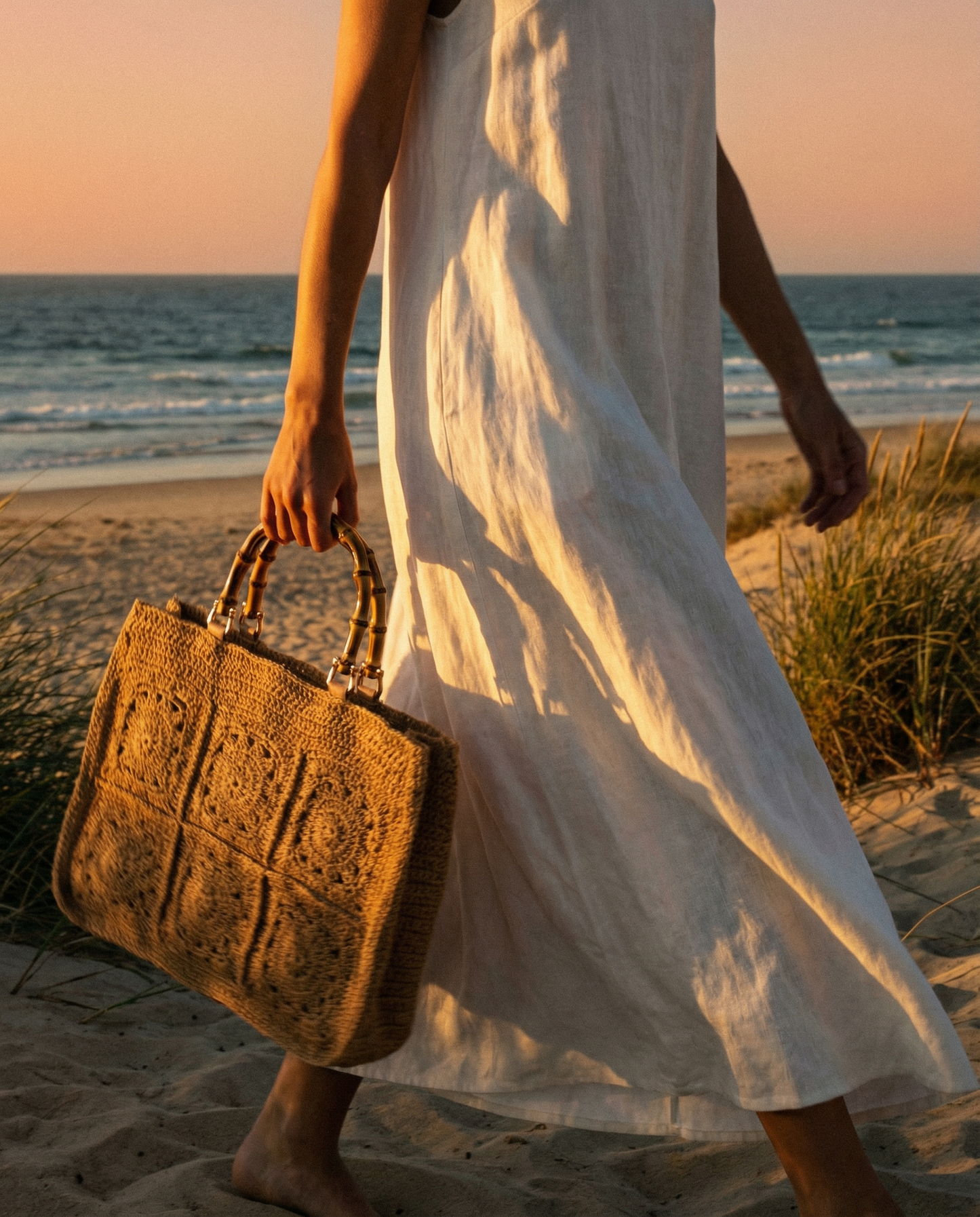 Maree caramel beach bag