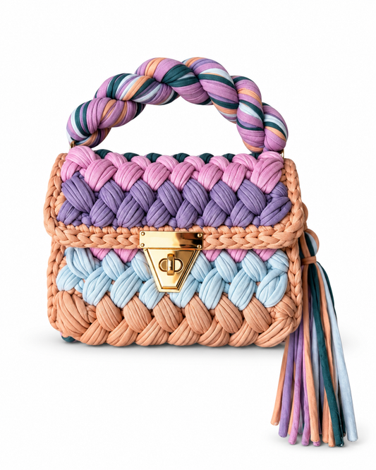 Violet puff bag