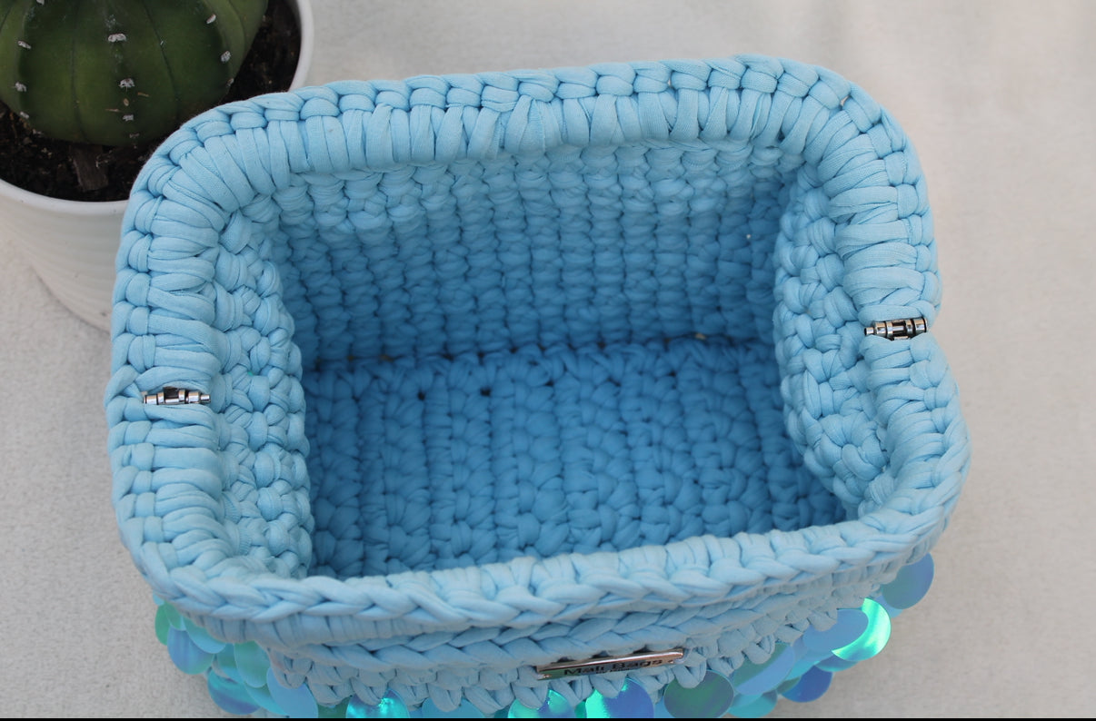 Alba Blue Mermaid Clutch