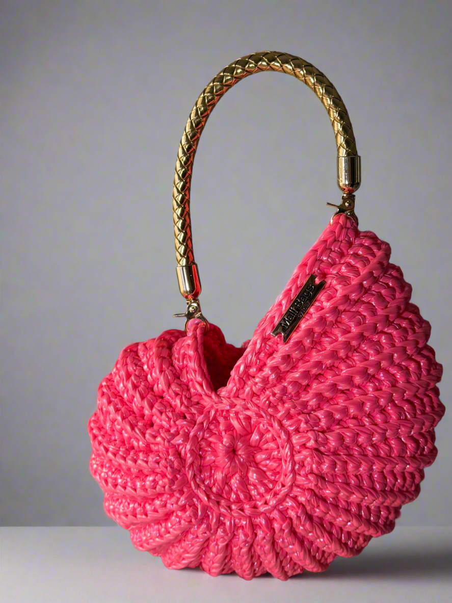 Ariel round shell neon pink