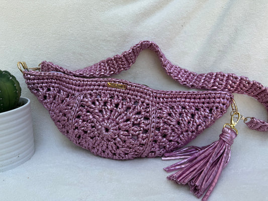 Luna shoulder bag metallic pink
