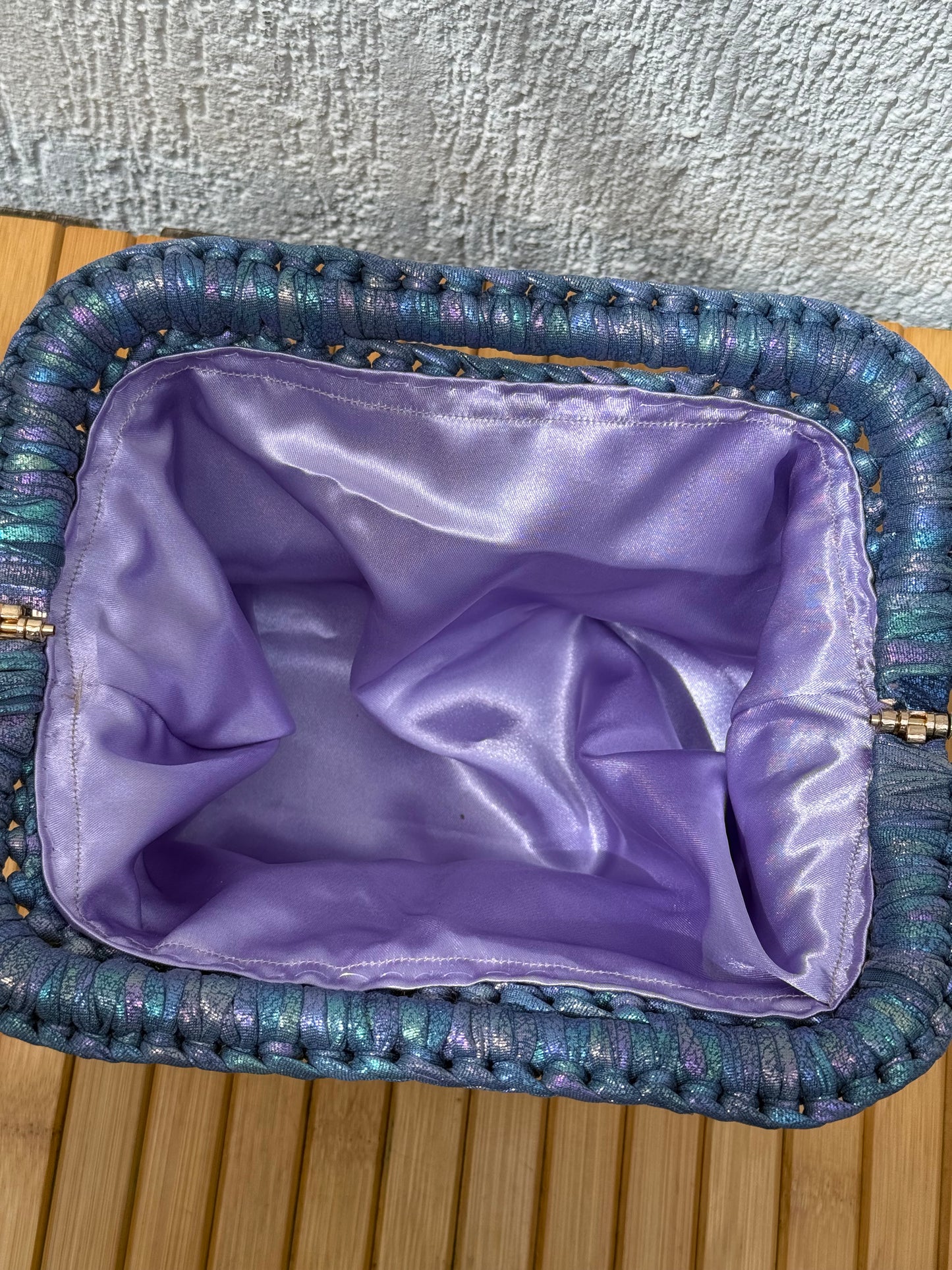 Sarah dark blue mermaid clutch