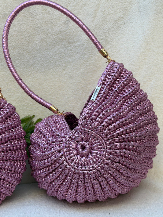 XXL Ariel seashell metallic light Pink