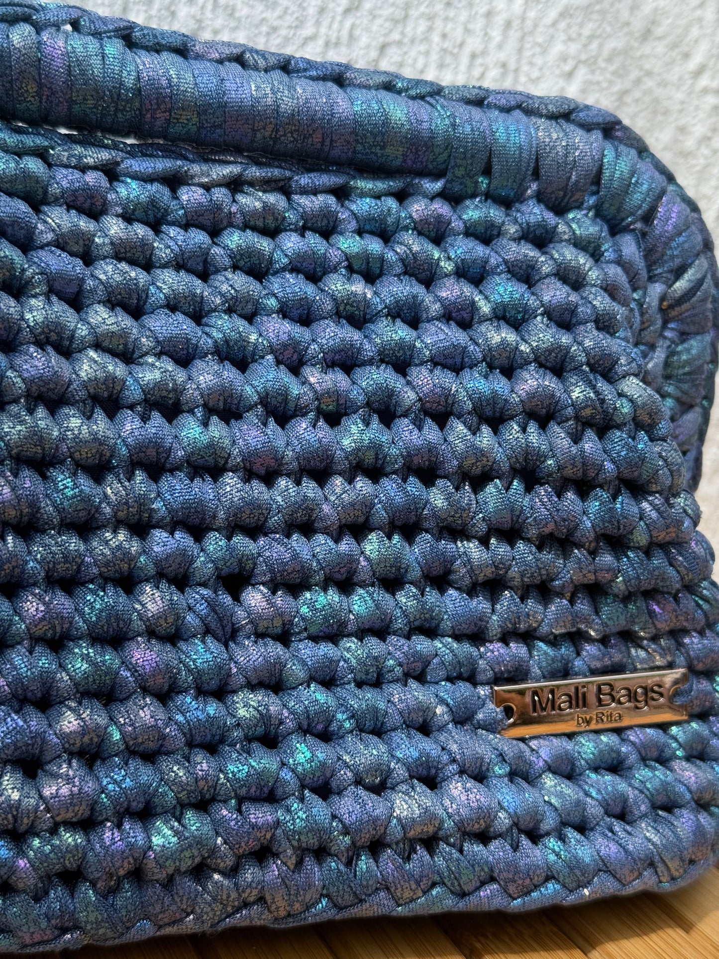 Sarah dark blue mermaid clutch