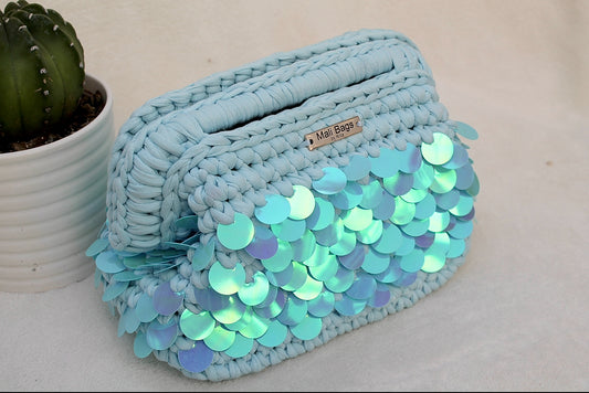 Alba Blue Mermaid Clutch